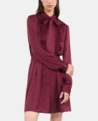 The Kooples WOMEN BURGUNDY burgundy jacquard short dress