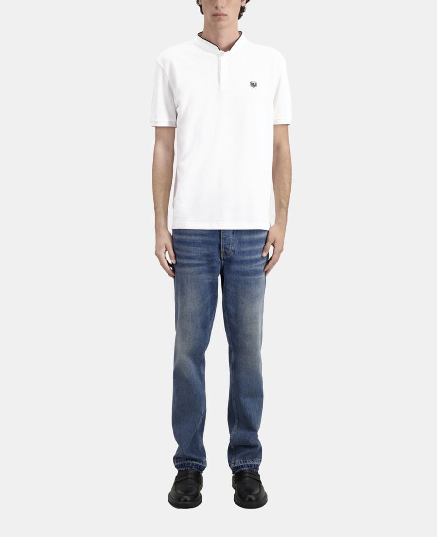 The Kooples HOMME WHITE polo en coton blanc