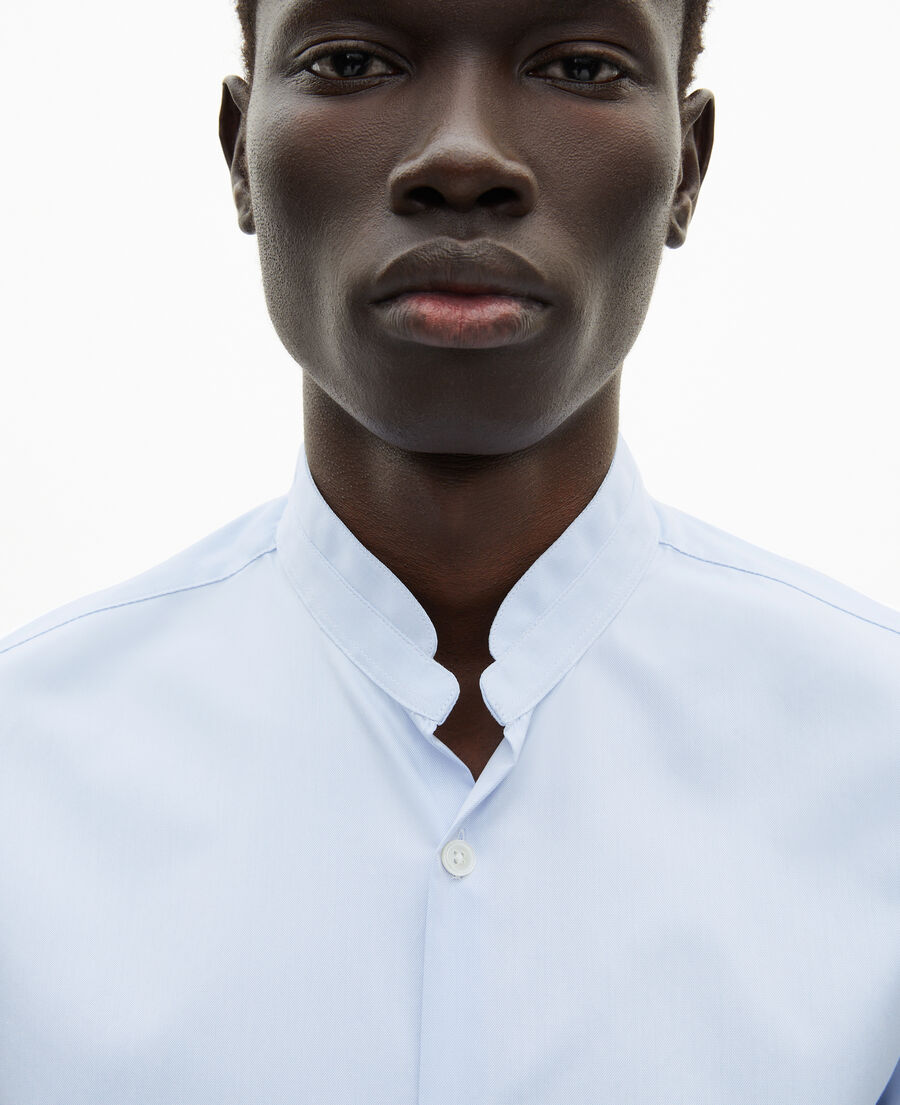 The Kooples HOMME LIGHT BLUE chemise col officier bleue