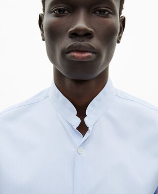 The Kooples HOMME LIGHT BLUE chemise col officier bleue