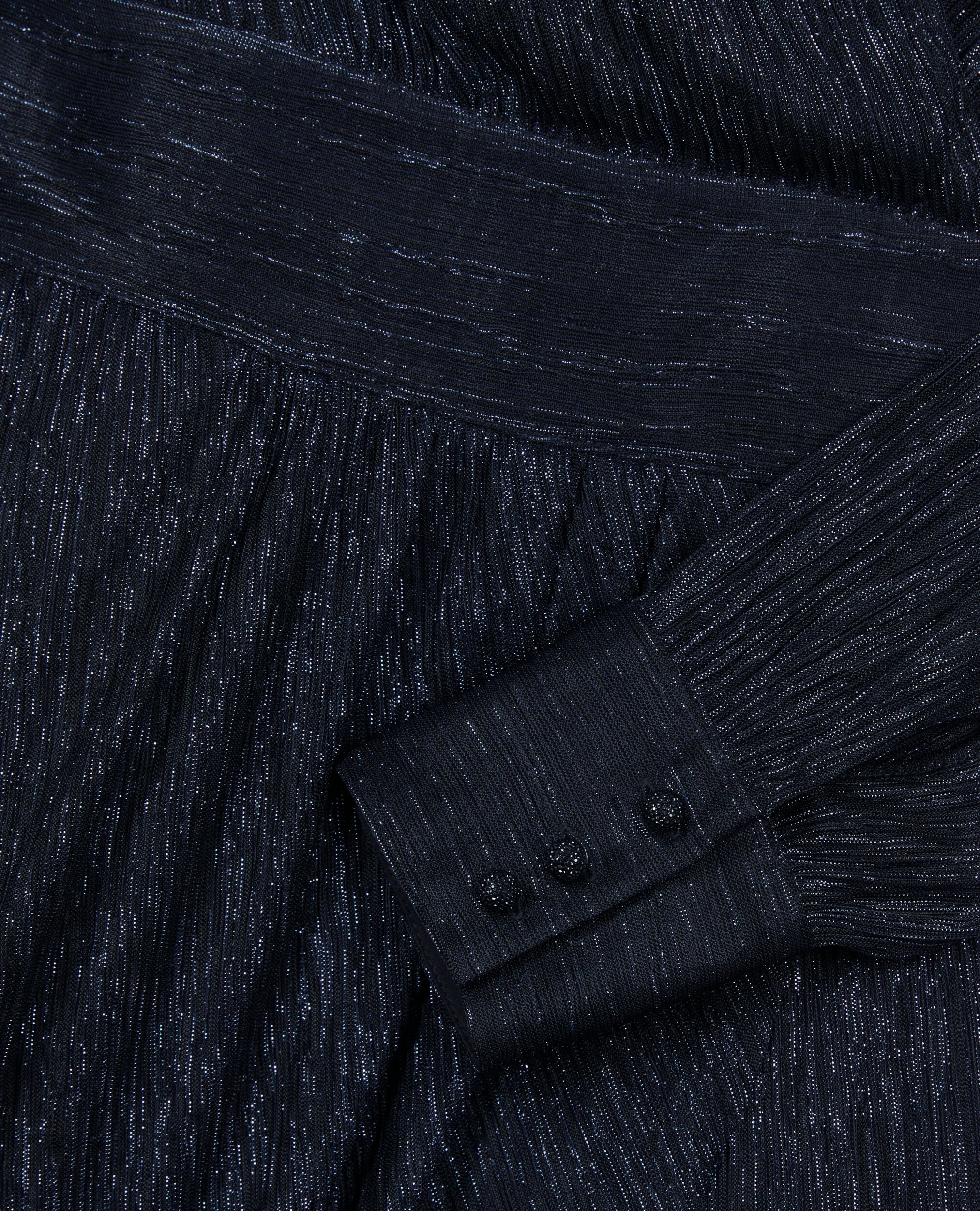 Robe courte en jersey métallisé bleu marine, DARK NAVY, hi-res image number null