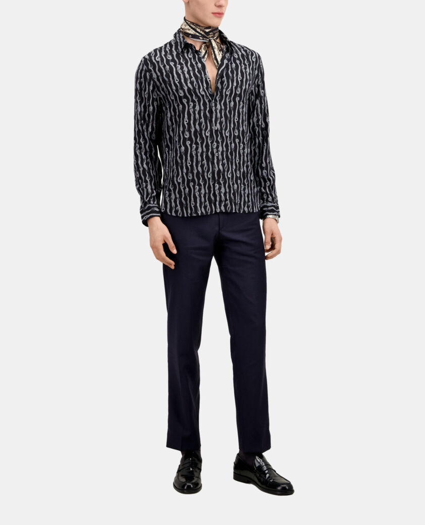 The Kooples HOMME BLACK WHITE chemise imprimée noir