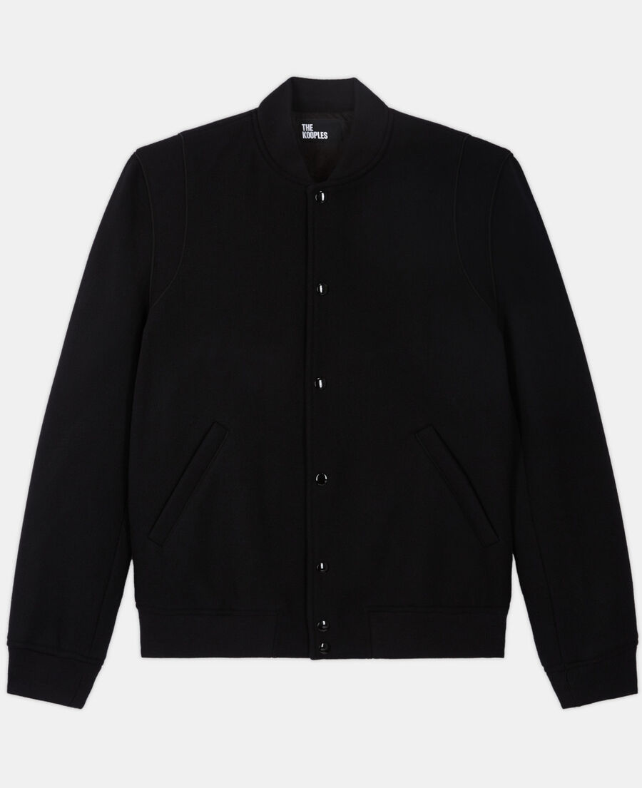 blouson en laine noir