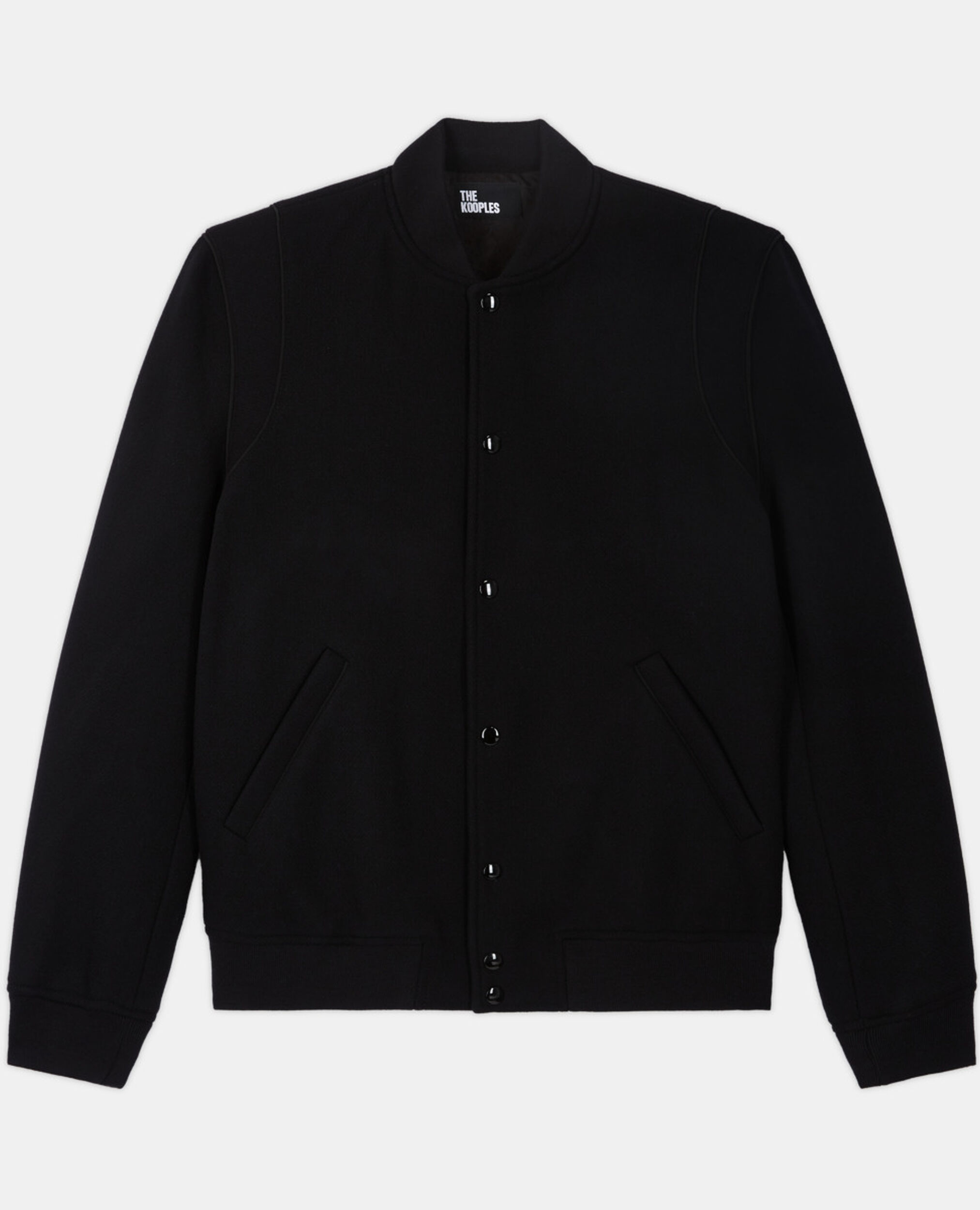 Blouson en laine noir, BLACK, hi-res image number null