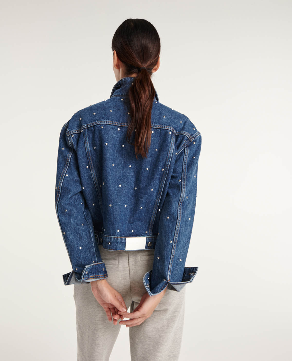 Denim jacket cheap with studs