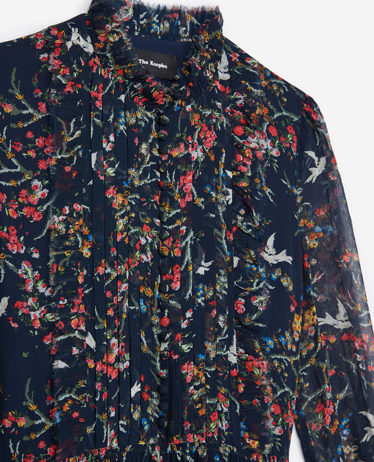 Robe soie noire Blue Bird