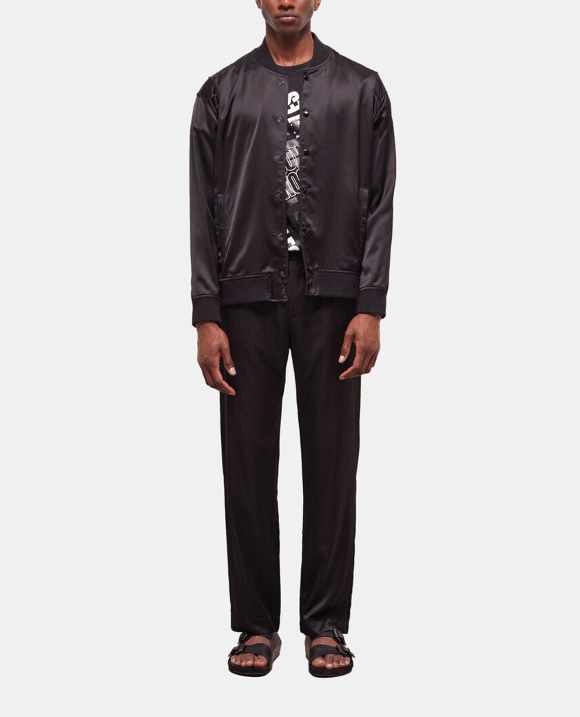 The Kooples H BLACK black satin effect jacket