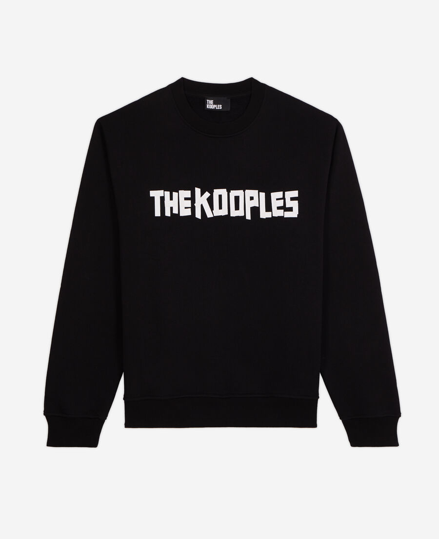 The Kooples HERREN BLACK schwarzes sweatshirt mit the kooples logo