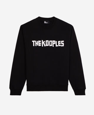 The Kooples HERREN BLACK schwarzes sweatshirt mit the kooples logo