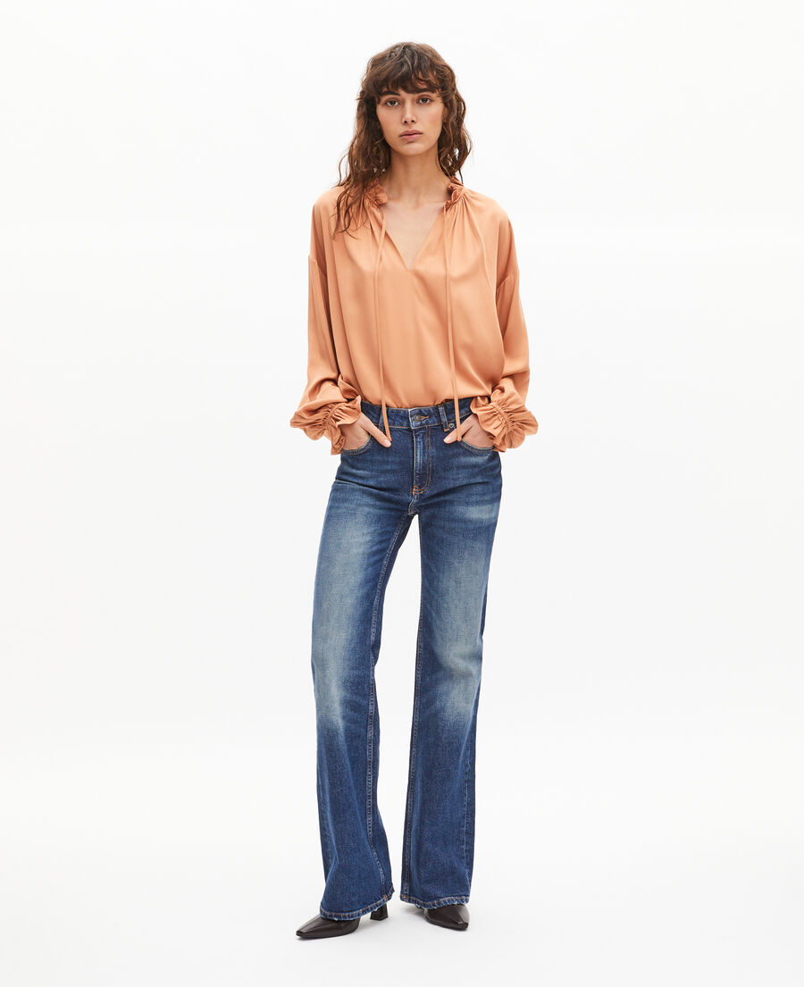 The Kooples FEMME CAMEL blouse avec volants orange fonc&eacute;