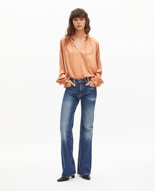 The Kooples FEMME CAMEL blouse avec volants orange fonc&eacute;