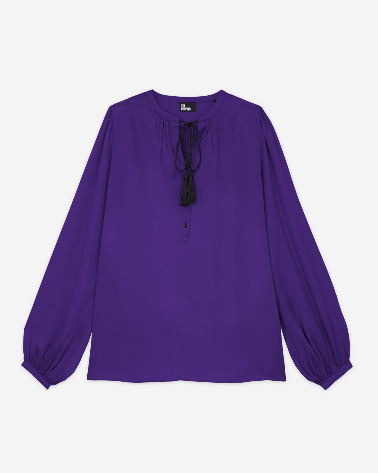 The Kooples WOMEN PURPLE purple shirt with puffed sleeves