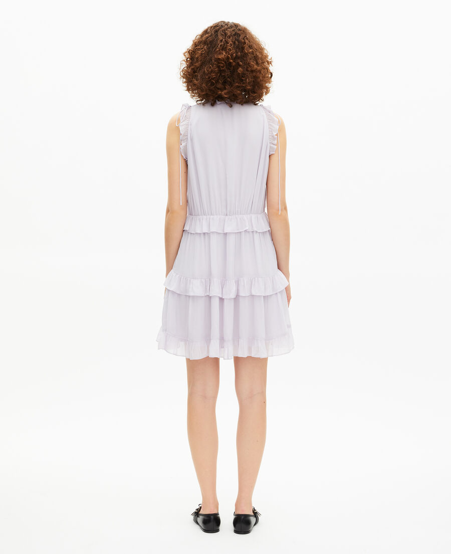 The Kooples F LIGHT PURPLE short dress with lilac ruffles