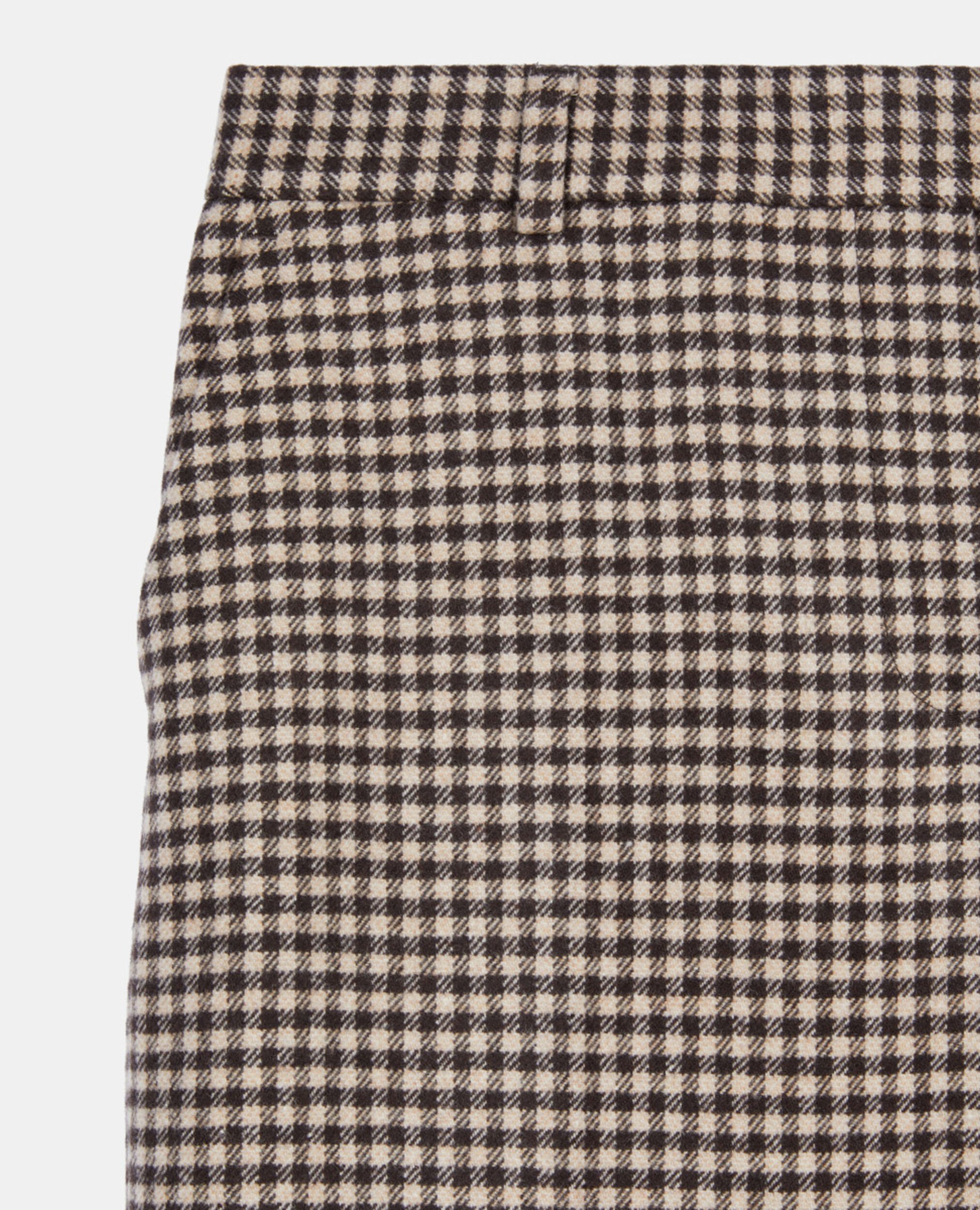 Weite Vichy-Anzughose mit Karomuster, ECRU BLACK, hi-res image number null