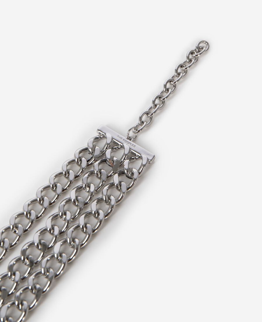 The Kooples WOMEN BLACK SILVER silver chain necklace