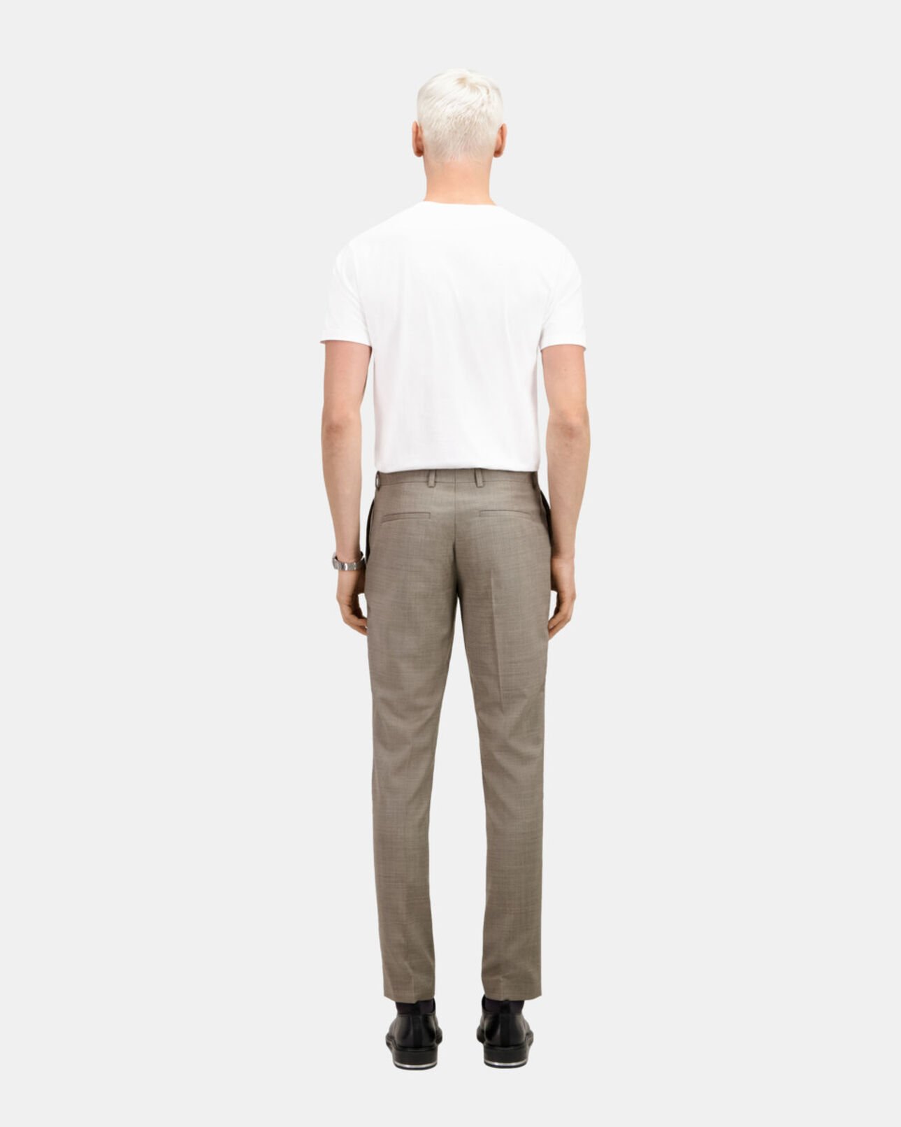 The Kooples MEN BEIGE beige wool suit trousers