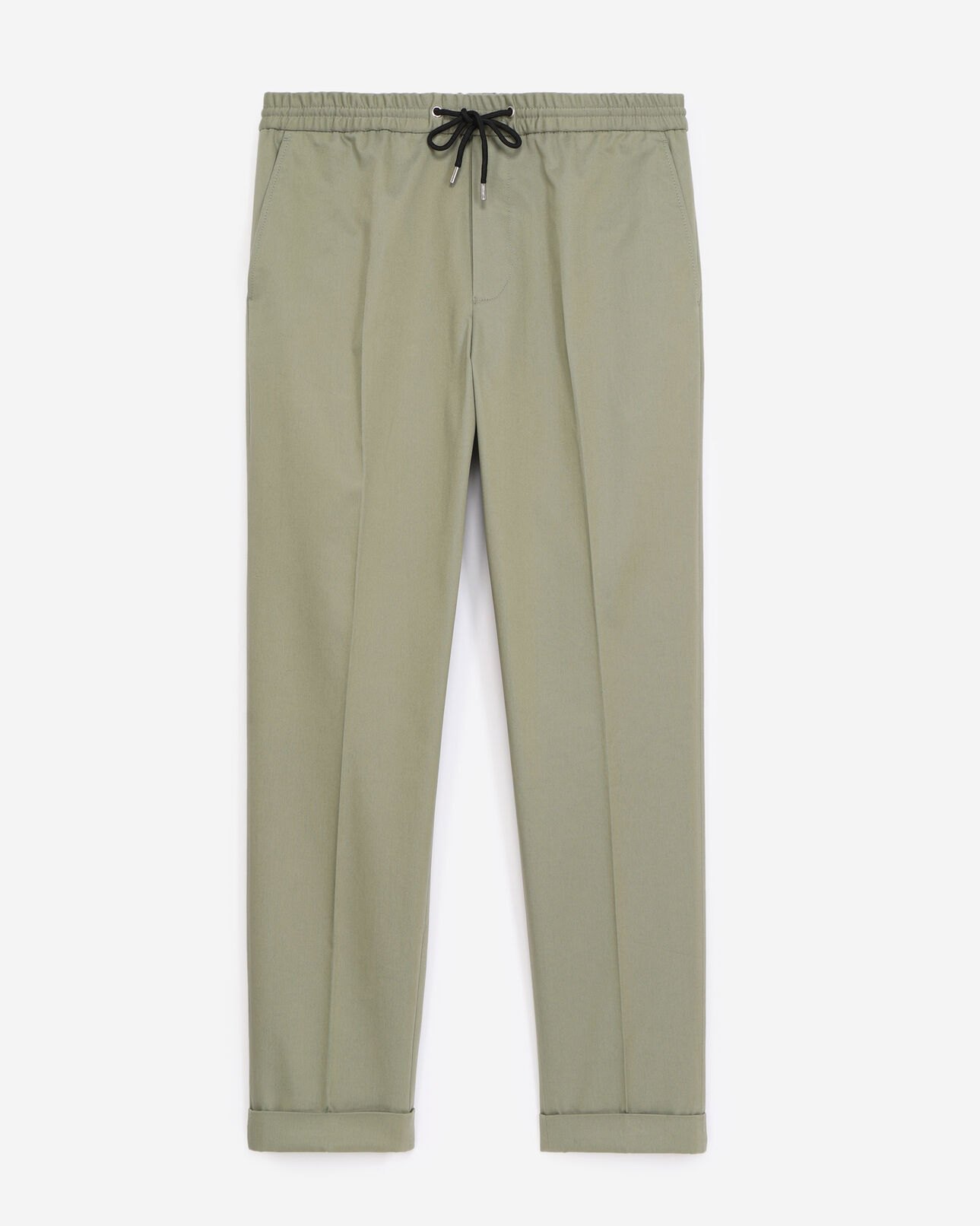 The Kooples HOMBRE KAKI pantalón algodón caqui cintura elástica