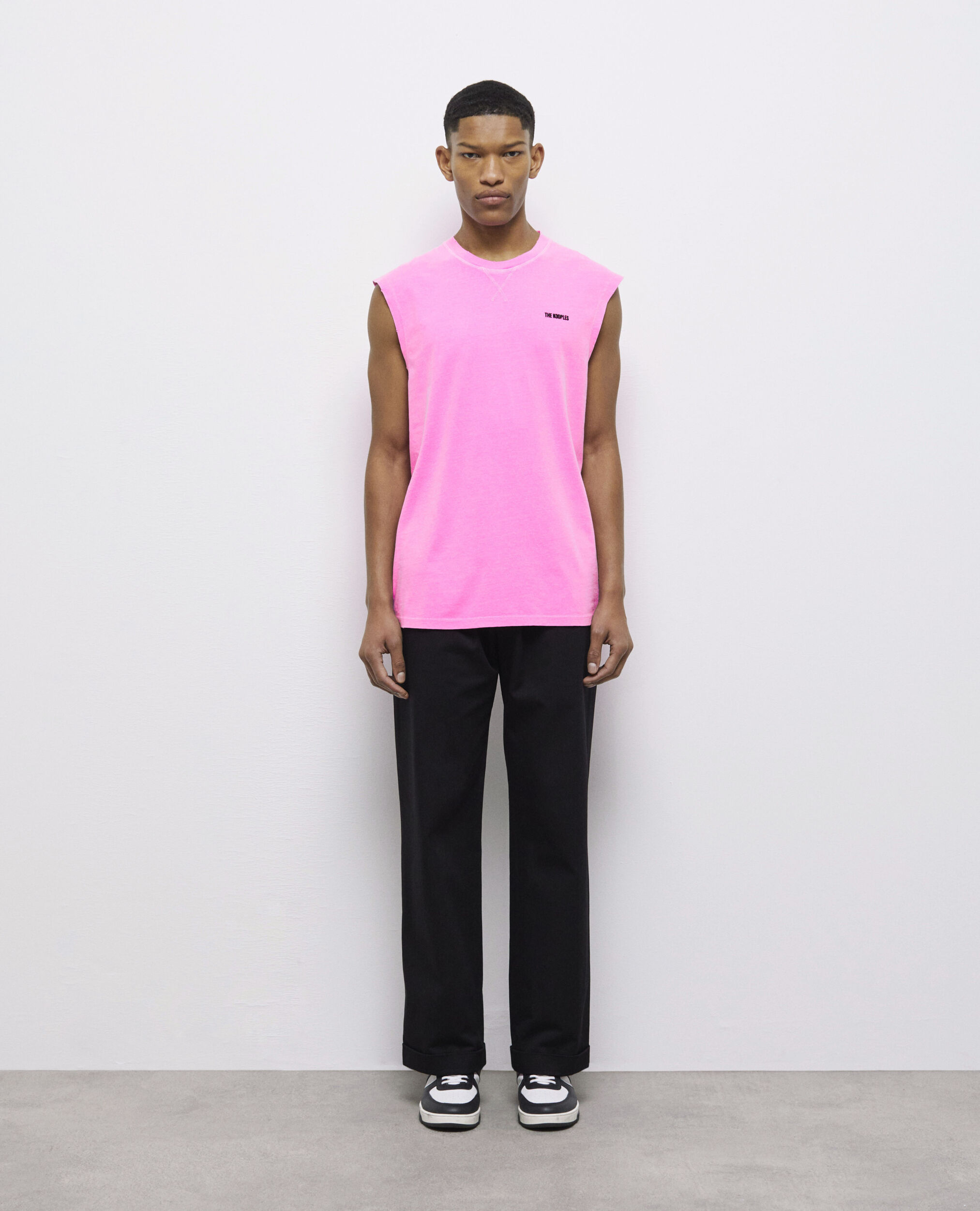 Camiseta rosa fluorescente logotipo para hombre, FLUO PINK, hi-res image number null