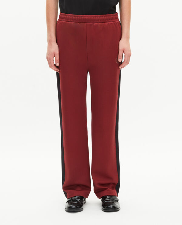 Kooples Trousers Black Trousers With Red And White Side Stripe
