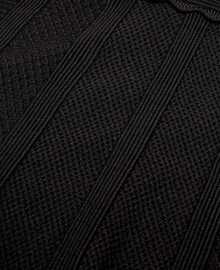 The Kooples FEMME BLACK jupe longue en maille ajour&eacute;e noire