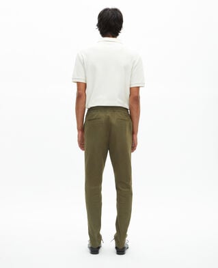 The Kooples HERREN KAKI gerade hose aus khakifarbener baumwolle