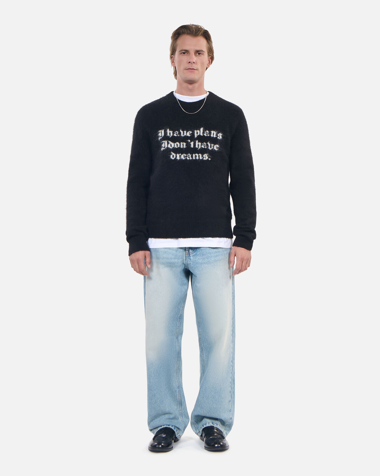 The Kooples MEN BLACK / WHITE black alpaca sweater