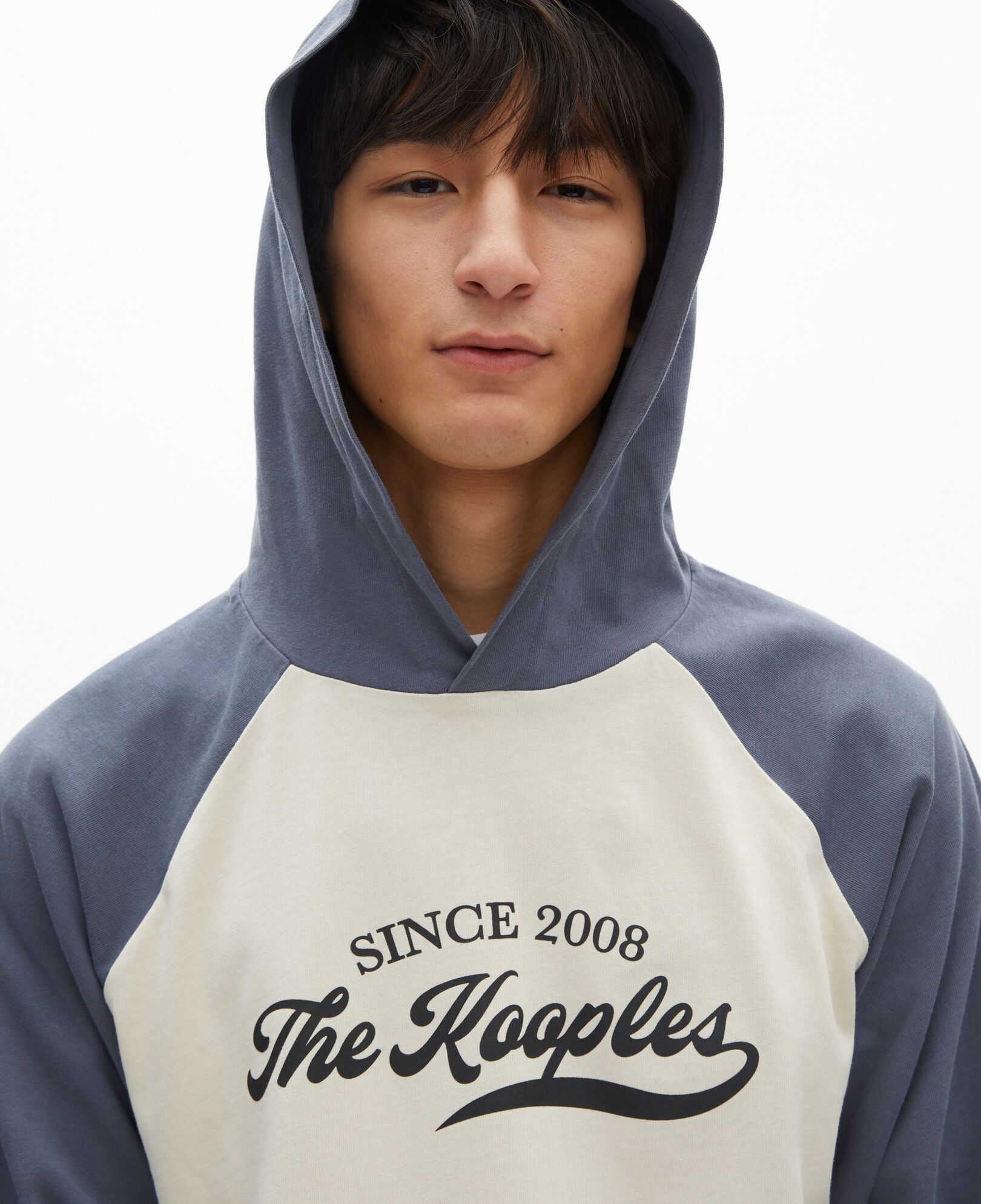 The Kooples HERREN BEIGE GREY beiges langarm-t-shirt mit logo