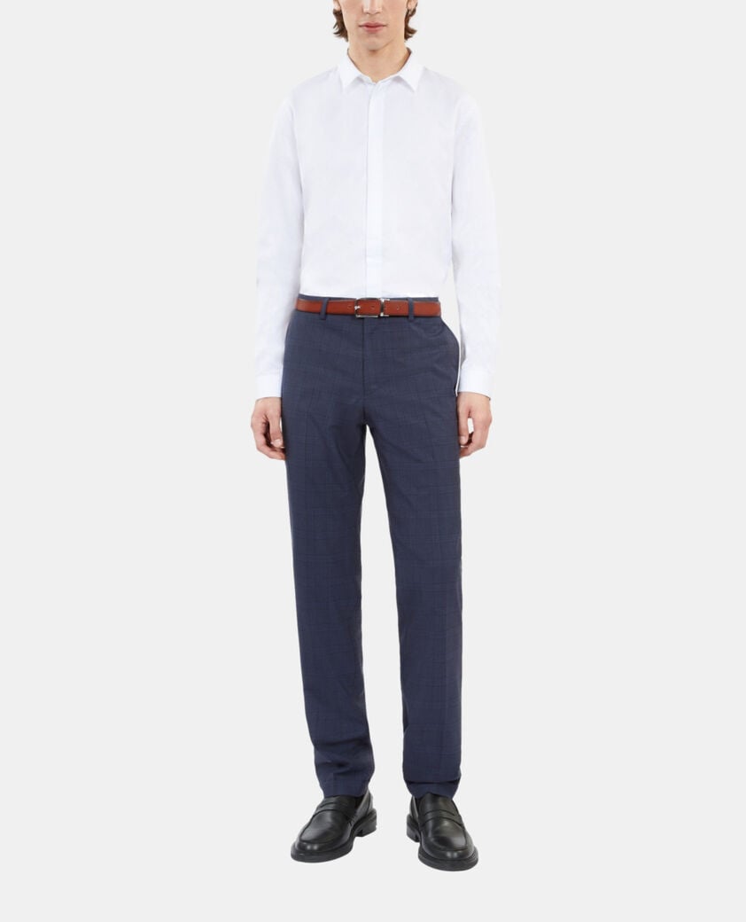 The Kooples H NAVY navy blue prince of wales wool suit trousers