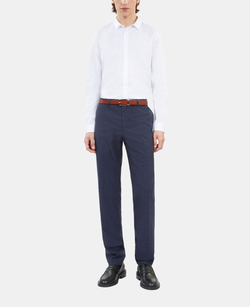 The Kooples MEN NAVY navy blue prince of wales wool suit trousers
