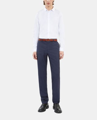 The Kooples MEN NAVY navy blue prince of wales wool suit trousers