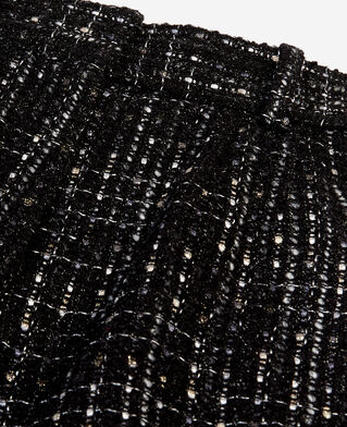 The Kooples FEMME BLACK WHITE short en tweed noir et blanc