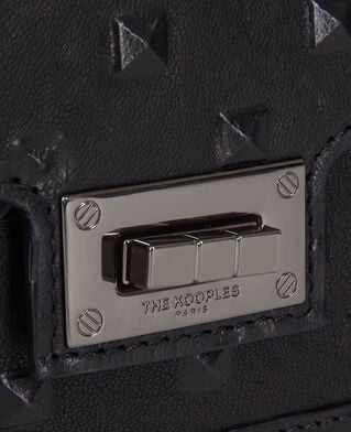 The Kooples FEMME BLACK sac emily small en cuir noir effet clous 