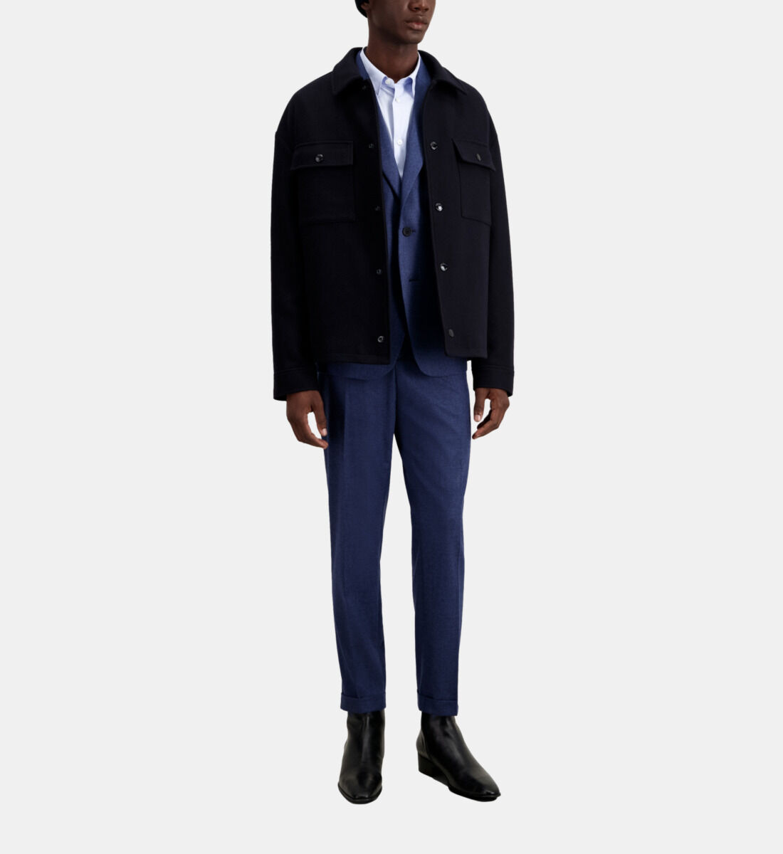 Navy overshirt jacket on sale