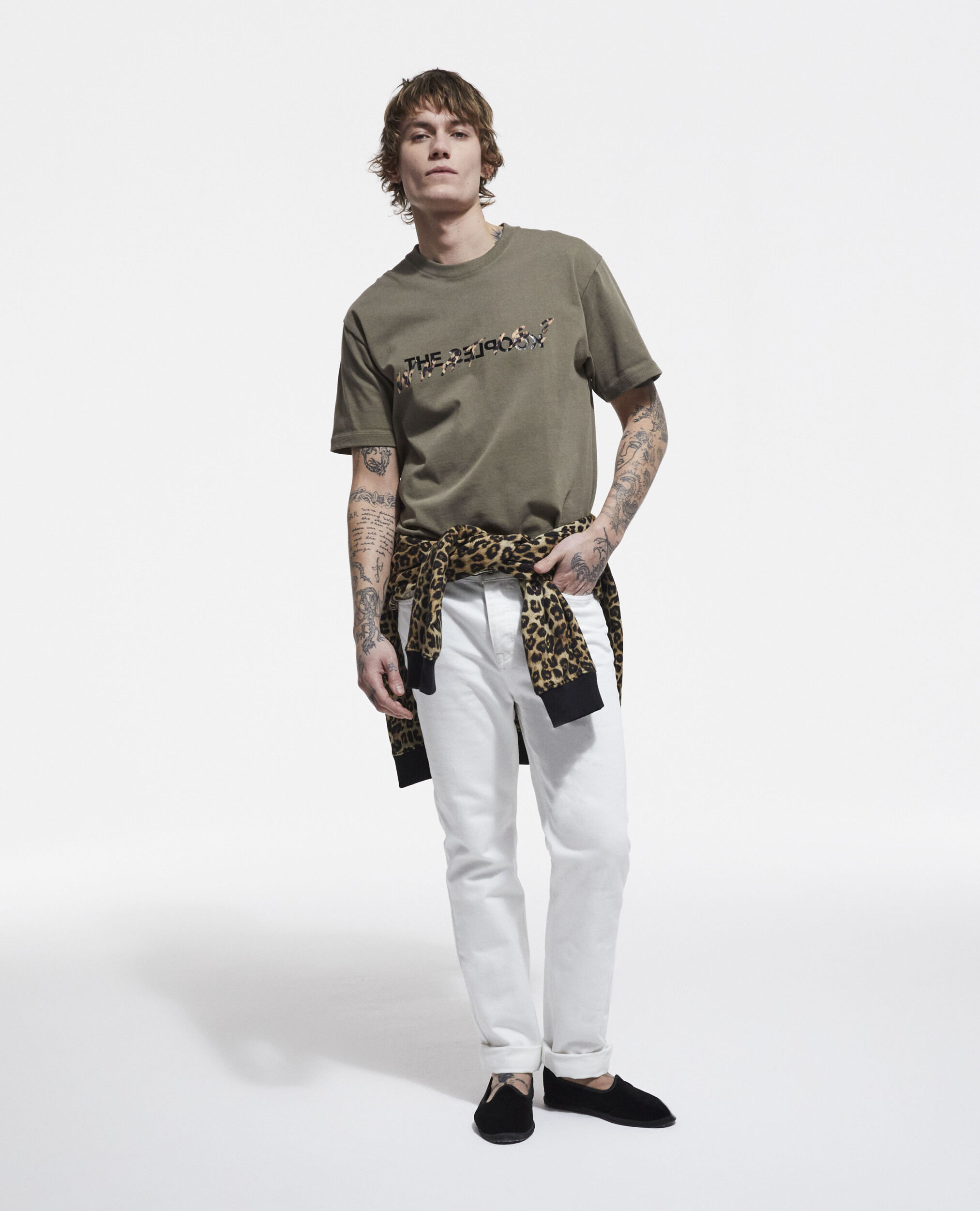 Khaki and leopard print what is T-shirt, ALGUE, hi-res image number null