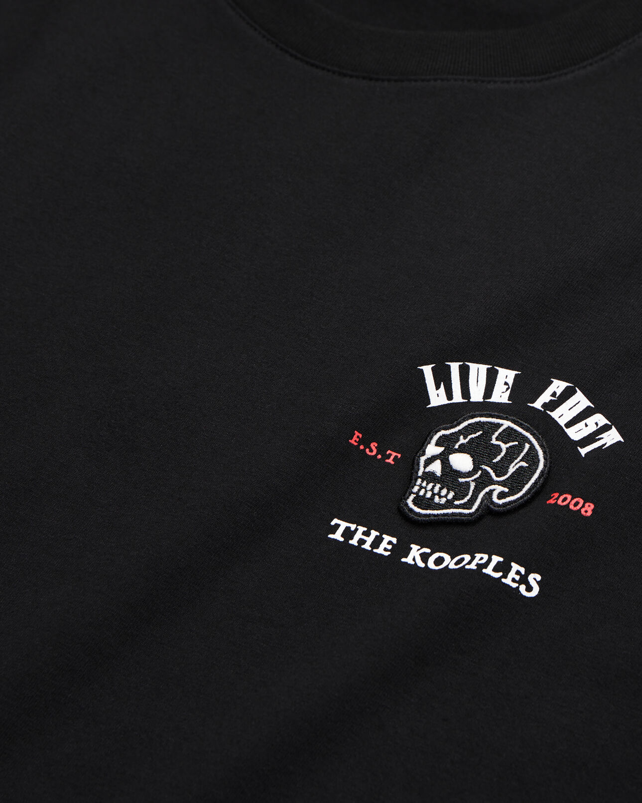 The Kooples MEN BLACK black live fast t-shirt