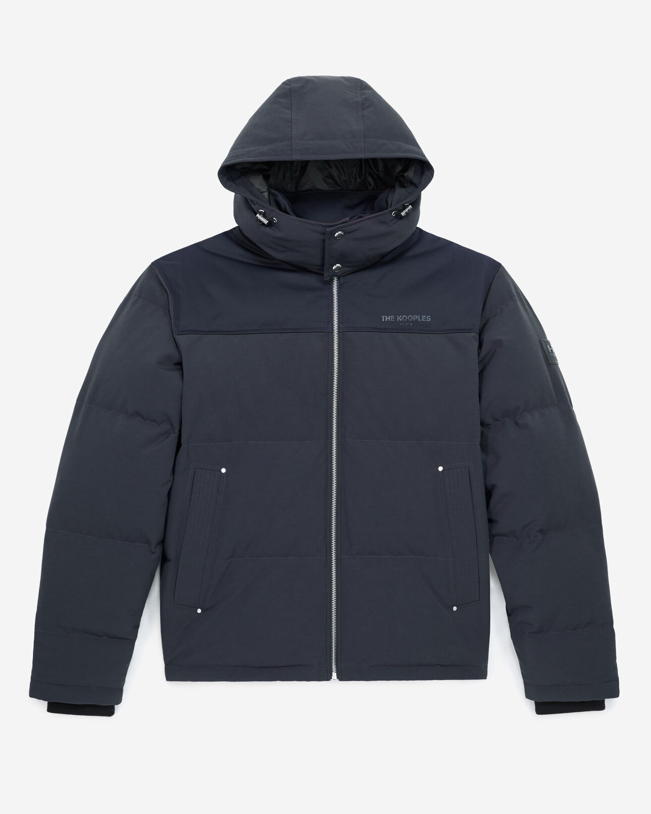 The Kooples HOMME BLACK / NAVY doudoune à capuche noire