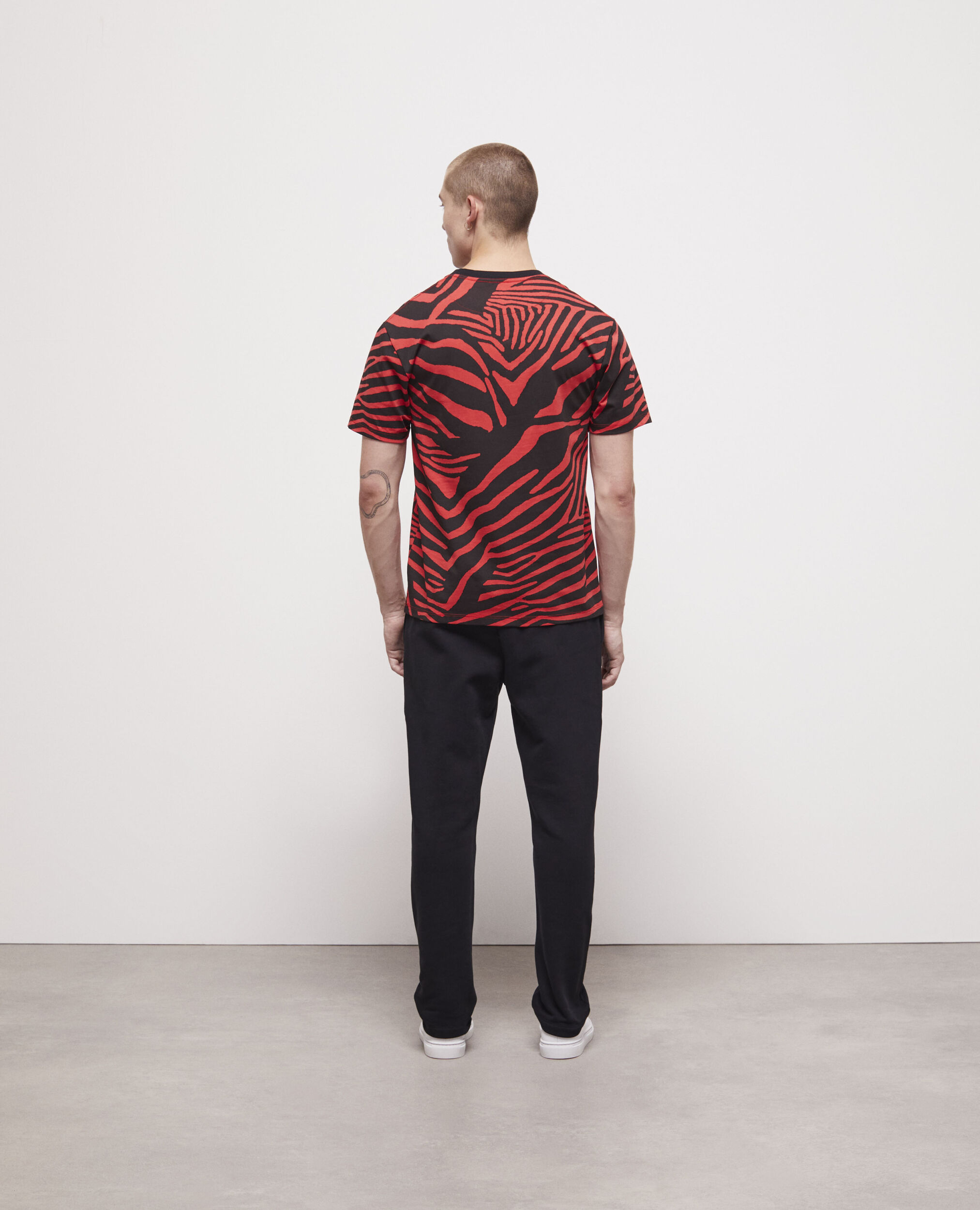 T-shirt Homme imprimé rouge, RED / BLACK, hi-res image number null
