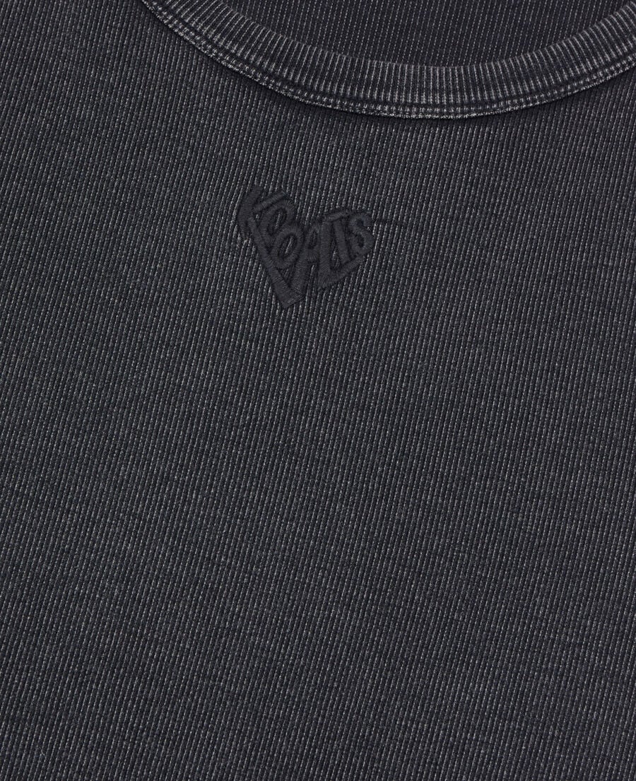 The Kooples HOMME BLACK WASHED d&eacute;bardeur c&oelig;ur kooples noir