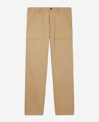 The Kooples MEN BEIGE khaki cotton chino pants with pockets