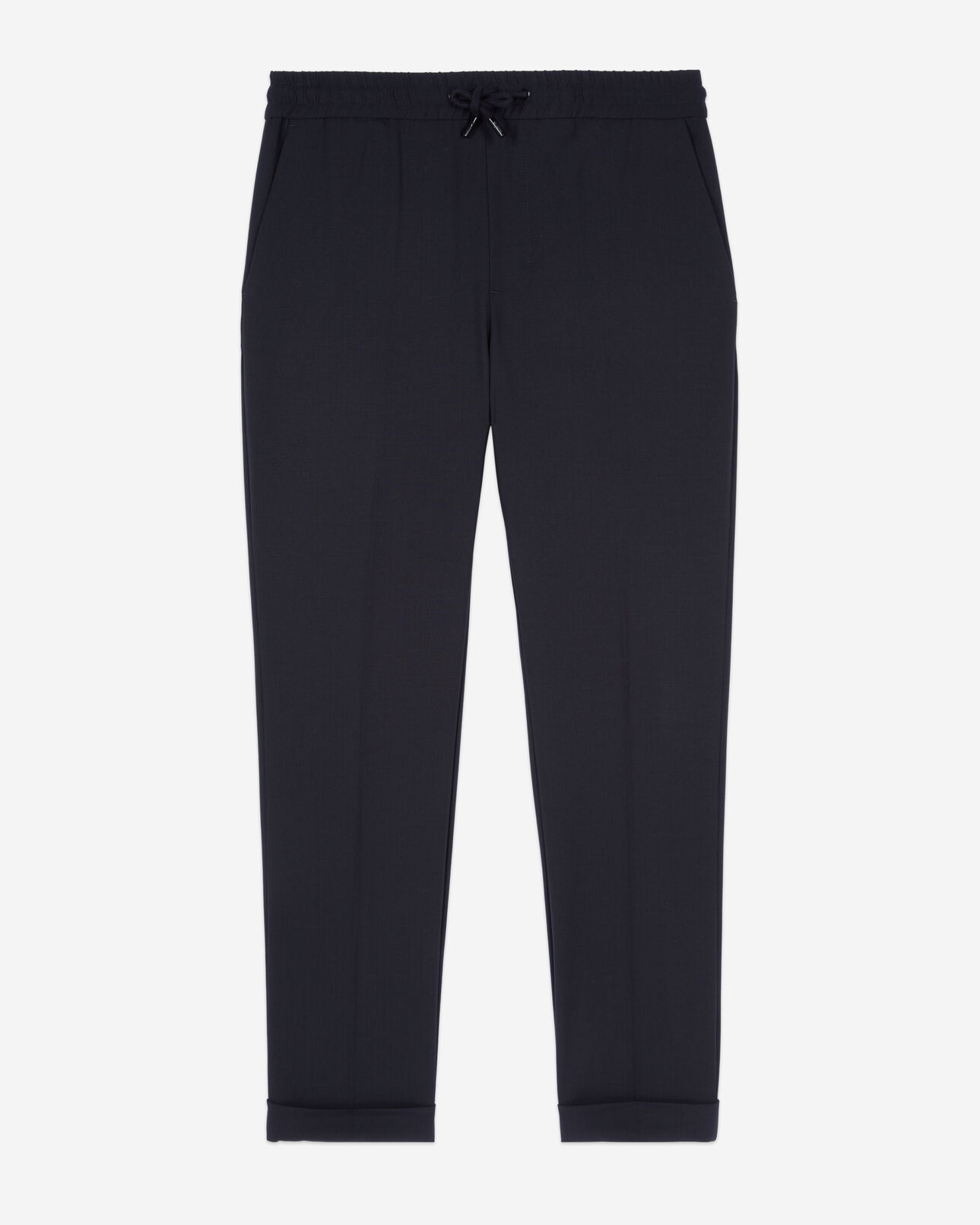 The Kooples MEN BLACK black straight-cut wool pants 