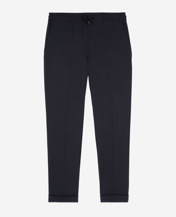 The Kooples H BLACK black straight-cut wool pants 