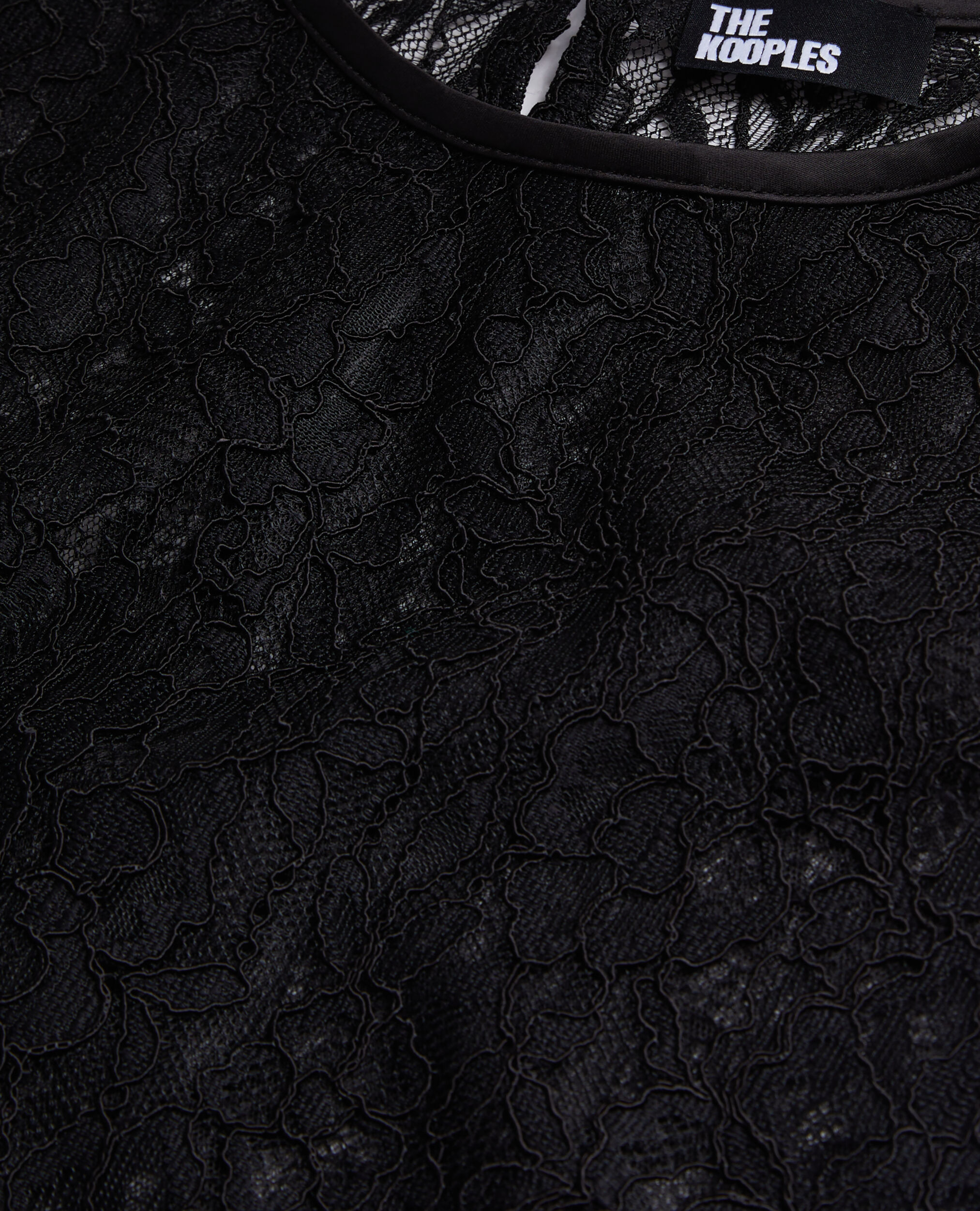 Top court noir en dentelle, BLACK, hi-res image number null
