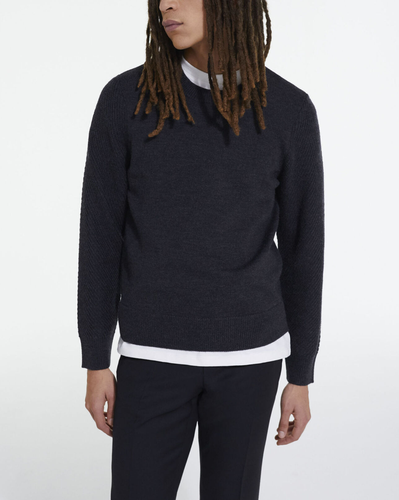 The Kooples MEN BLACK black wool sweater