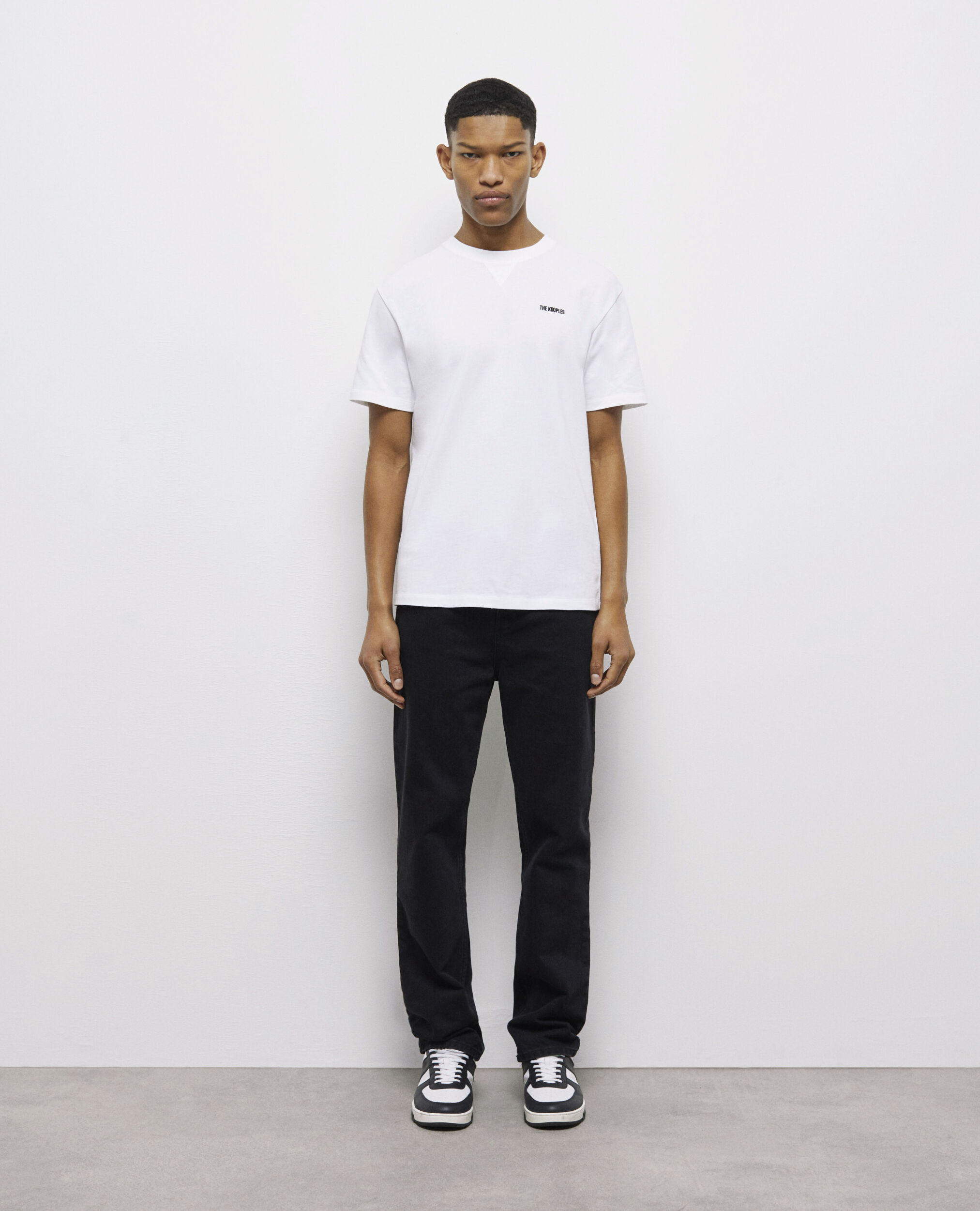 Men's the kooples white logo t-shirt, WHITE, hi-res image number null
