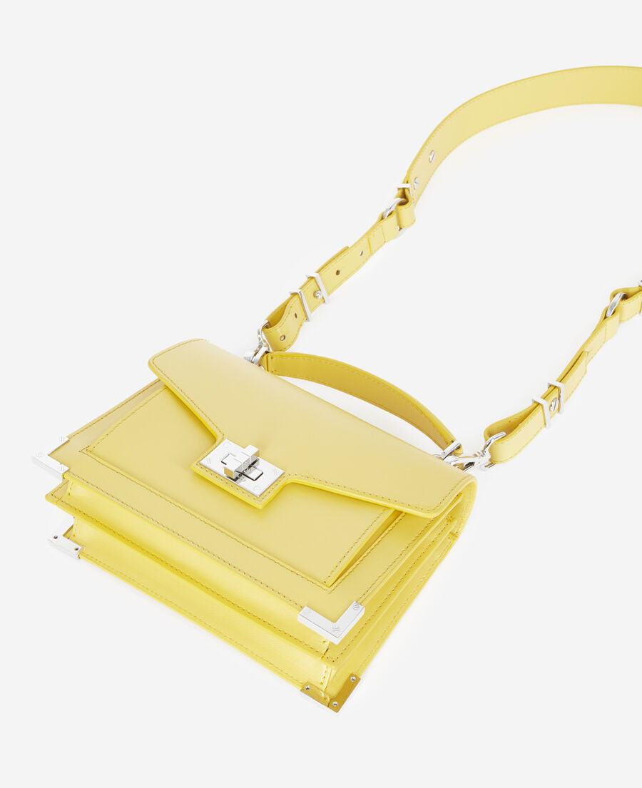 small bolso piel lisa amarillo emily