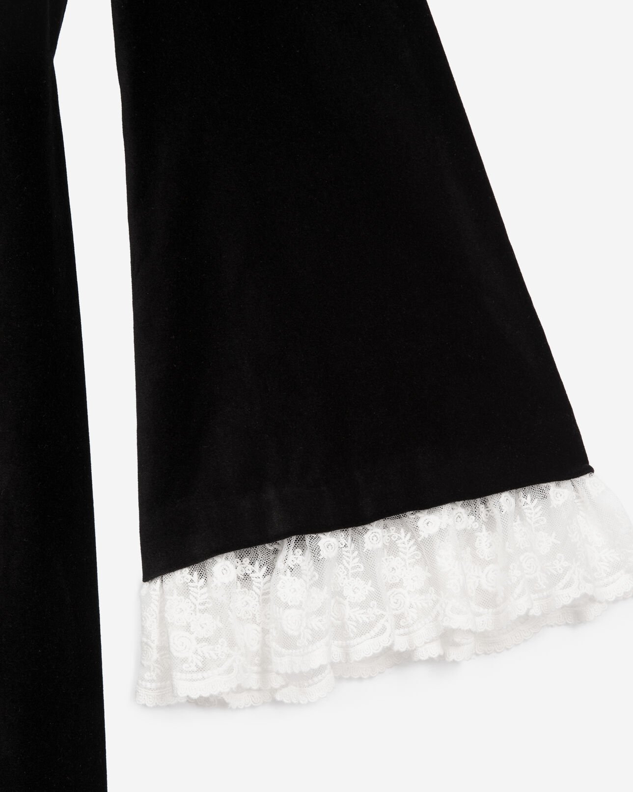The Kooples FEMME BLACK robe courte en velours noire