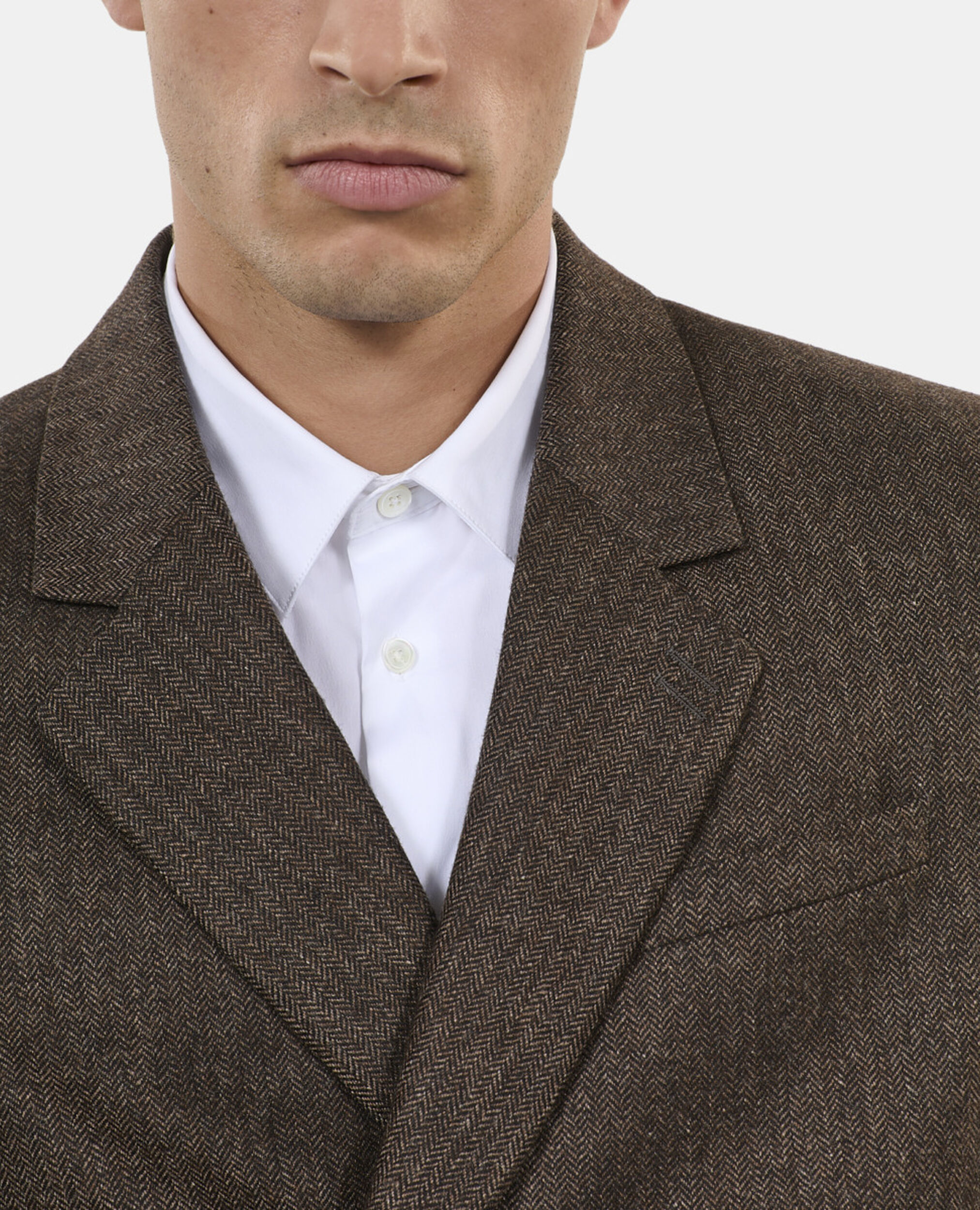 Veste de costume marron en laine, BROWN, hi-res image number null