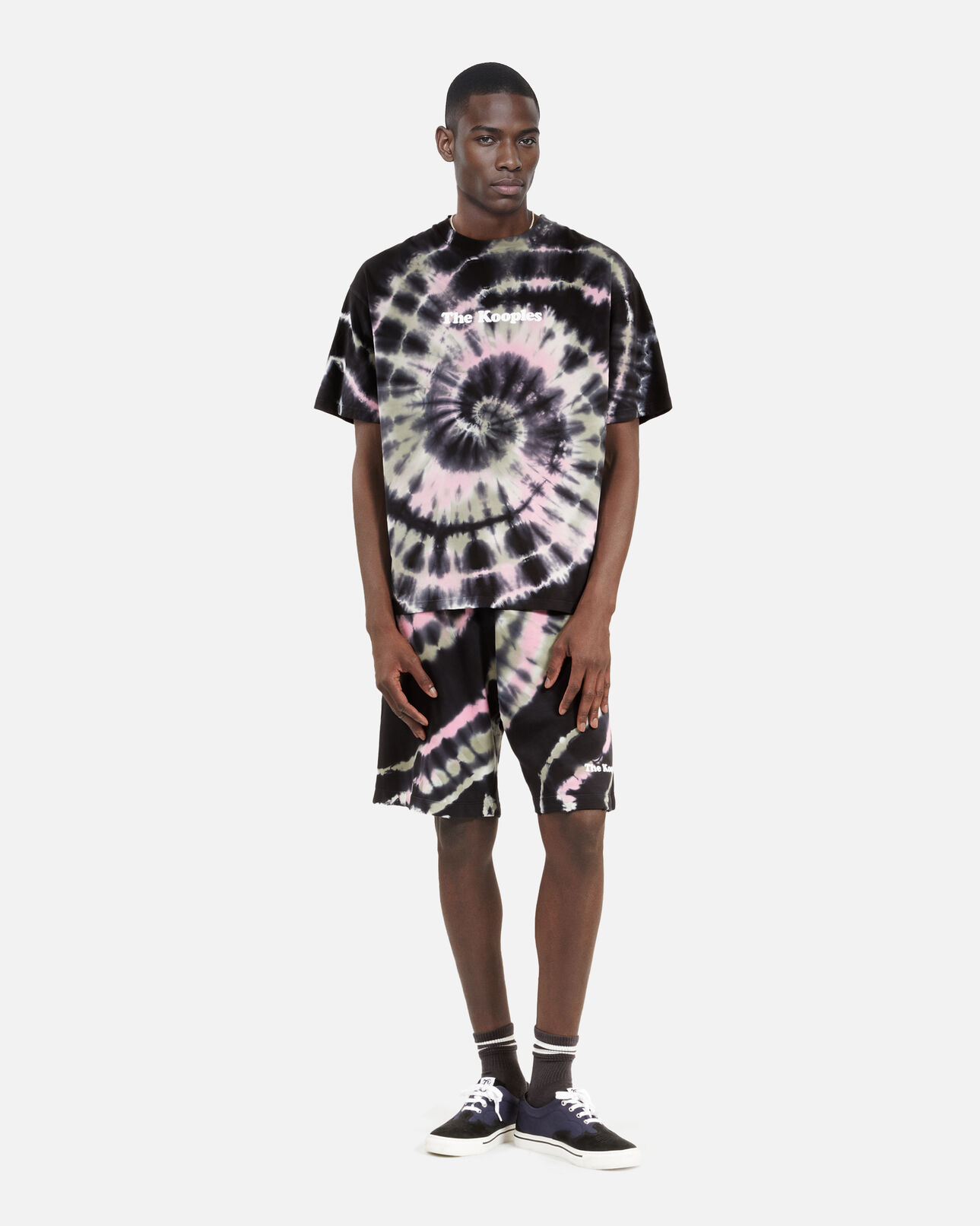 The Kooples HERREN ECRU GREEN t-shirt tie and dye