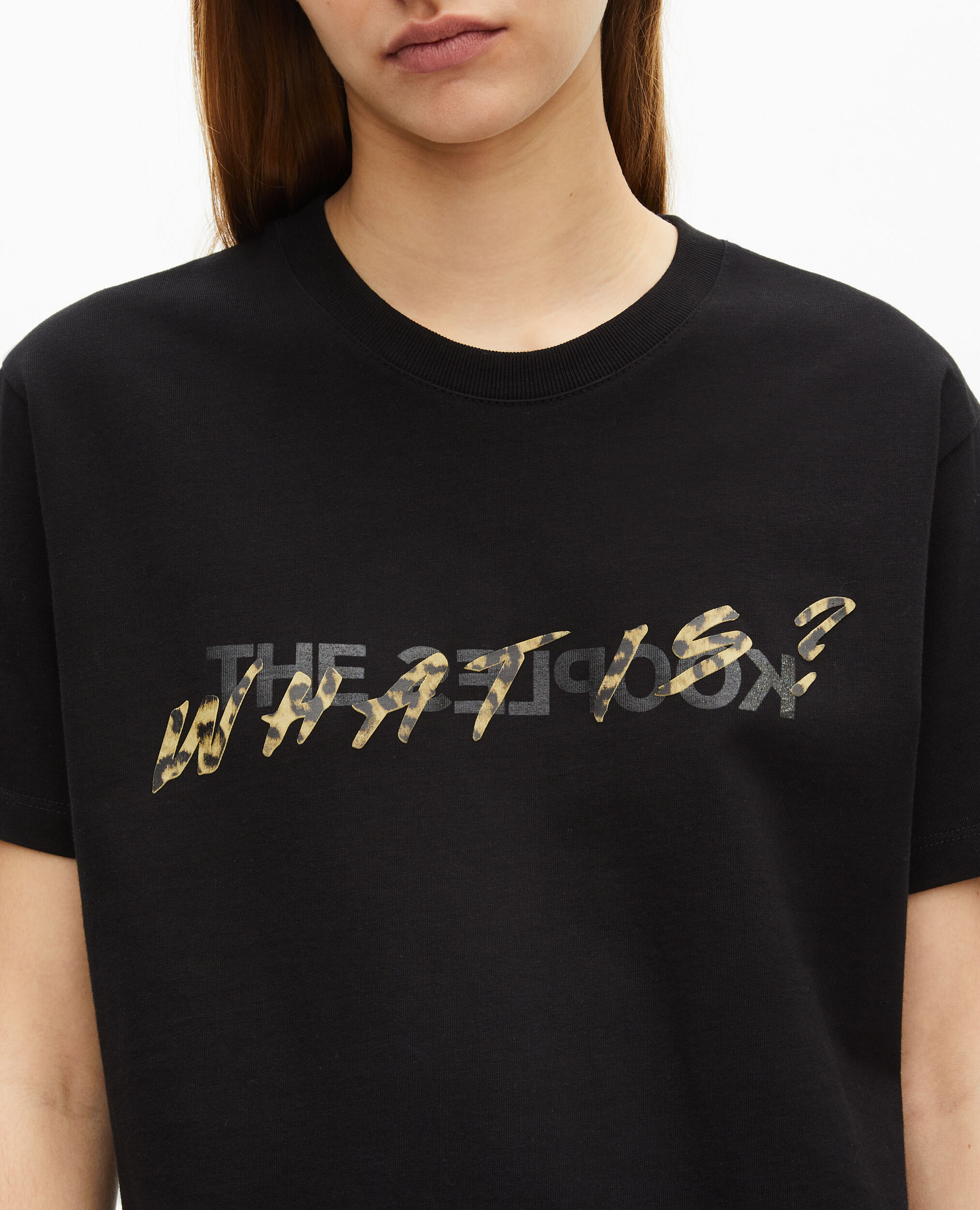 Was ist ein schwarzes und Leoparden-T-Shirt, BLACK, hi-res image number null