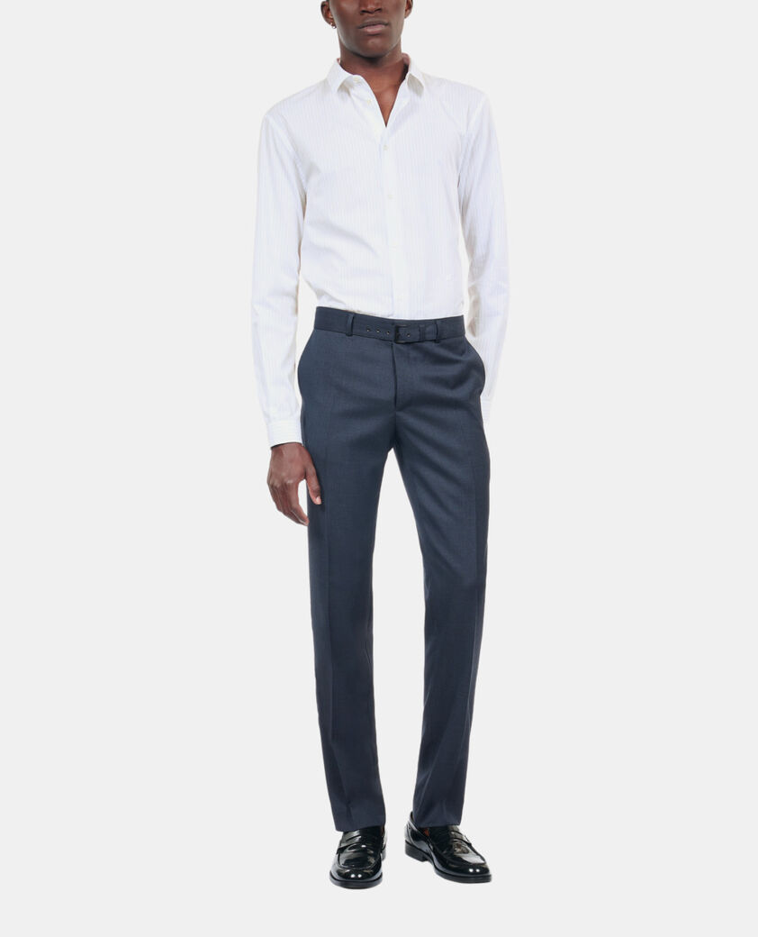 The Kooples HOMBRE WHITE / BLUE camisa elegante blanca rayas